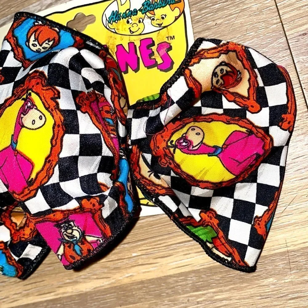 90s hair clip Flintstones Fred and Wilma Hair bow hair clip vintage aesthetic
